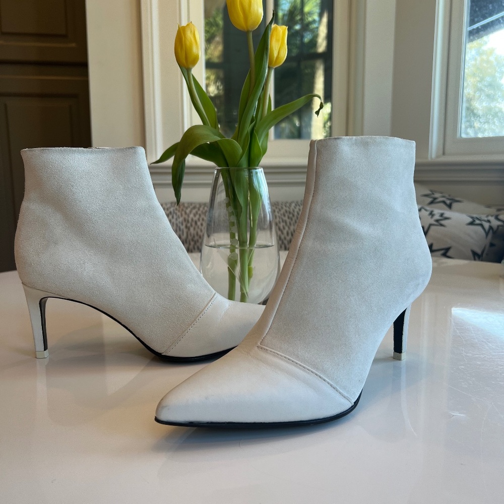 Rag & Bone Suede Ankle Boots (White)